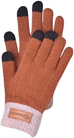 QVKARW наредени скијачки екрани руно чувајте ги жените за мажи на ракавици на допир на допир на допир и ракавици допири зимско