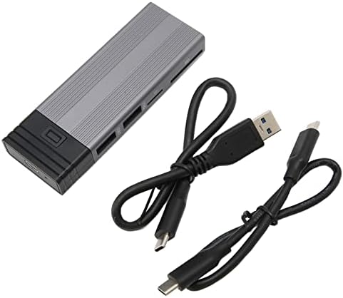 Прилог за хард диск Ashata USB C Добра дисипација на топлина 2TB 10GBPS M.2 NVME SSD куќиште за PS5 конзоли за игри таблети, поддржува USB2.0,