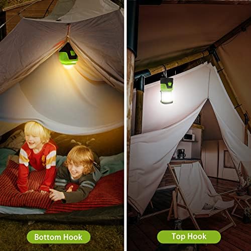LED кампување за кампување со фенер, Tekstap 1000lm, светла за кампување, 4 режими на светлина, напојување 5000mAh, водоотпорен IP54, фенер за фенер за прекини на електрична енерги
