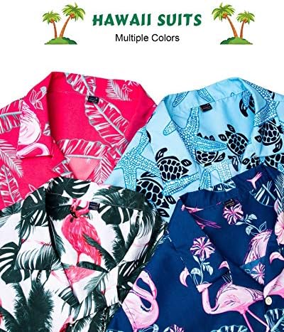 J.VER машки хавајски кошули случајно копче надолу со кошули со краток ракав постави печатени шорцеви плажа тропски хаваи костуми