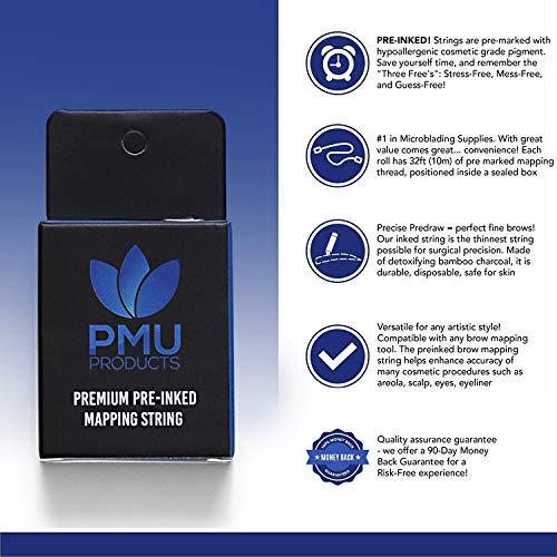 Pmu Производи ОРИГИНАЛНАТА Низа За Микроблејдинг Со Претходно Мастило За Мапирање На Веѓите-Мерна Алатка За Обележување На Симетрични Веѓи