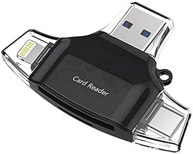 Boxwave Smart Gadget компатибилен со LG Gram 14 - AllReader SD картички читач, MicroSD картички читач SD компактен USB за LG Gram 14 - Jet Black