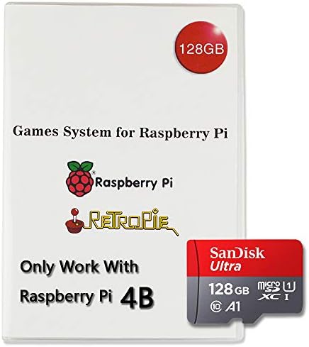 Beiermei Raspberry Pi 4B 400 Game System Retropie RetroArch EmulationStation PreLoad 128 GB игри плус податоци, само работа со Raspberry Pi 4B 400, KODI+LXDE VIDEO VIEDIO