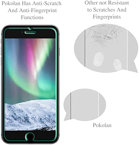 Поколан [3-Пакет] Заштитник На Екранот за iPhone SE 2022/2020 - Калено Стакло 9h Цврстина - Лесна Инсталација без меурчиња - Анти гребење &засилувач;