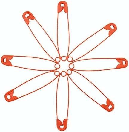 SaktopDeco Портокалово безбедносно иглички за безбедност од 2,16 инчи метални иглички за метални плочки за ракотворби за шиење на занаетчиски иглички