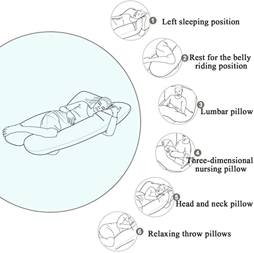 Не-ткаени обложени перници за бременост во облик на целото тело во облик на облик на облик, мулти-насочен дизајн-Поддршка за стомакот на грбот и колкот за бремени же