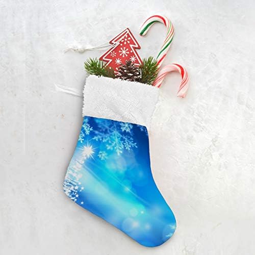 Алаза Божиќни чорапи Божиќни снегулки Класични персонализирани мали декорации за порибување за семејни сезонски празници за забави
