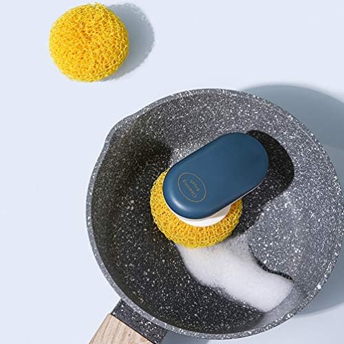Хемотон 3 парчиња со влакна со чистење садови за чистење топка за чистење топка што не е гребење топка за кујнски садови за