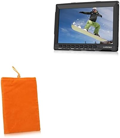 Case Boxwave Case компатибилен со Laieske DR759 - кадифена торбичка, мека велурна ткаенина торба ракав со влечење за Laieske DR759 - Задебелен портокал