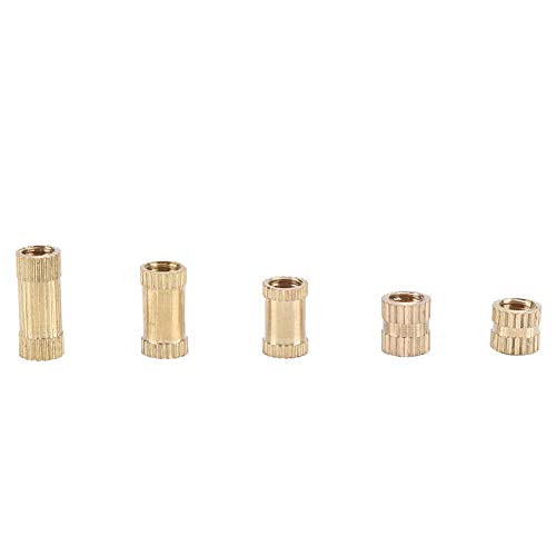 M 4 Knurling Nut Set, 170 парчиња висока цврстина со висока прецизна нишка М 4 месинг цилиндар за носење на навој Вметнети со вградени