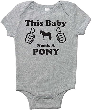 На ова бебе му треба пони - Тело на коњи со кратки ракави за девојчиња и изненадувања за момчиња за новороденчиња - подарок за туширање