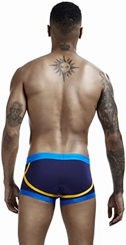 Bmisegm атлетска долна облека мажи мажи за дишење удобно ниско ниво на половината секси дишење цврста боја боксерски шорцеви човек човек