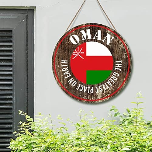 Оман Венец од влезна врата Најголемите места на Земјата Оман знак дрво декор Национално знаме градско сувенир дома декоративни рустикални