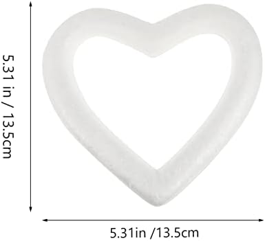 Амосфун порибници за порибување 10 парчиња бела пена срцев венец Полистирен пена прстени 13,5 см.