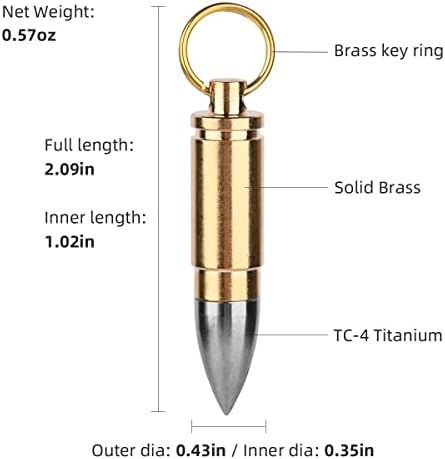 NHDT SW809 тастатура за клучеви, преносен титаниум и месинг водоотпорен сад за пилули за чанта или џеб или ѓердан, мини ЕДЦ пилула