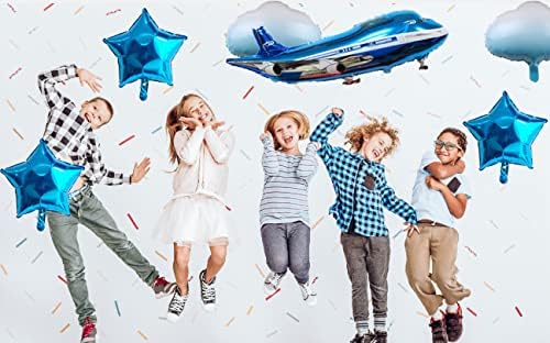 31 инчен Голем Авион Сина Партија Декорација Авион Балон Роденден Материјали