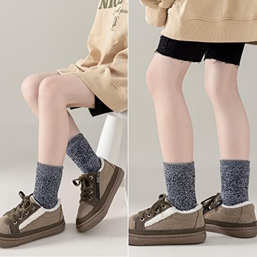 ЕПЕЈ Бебе Термални Чорапи Дете Дебели Топло Екипажот Чорапи Со Костец Момчиња Девојки Четкање Внатре 6 Пакет