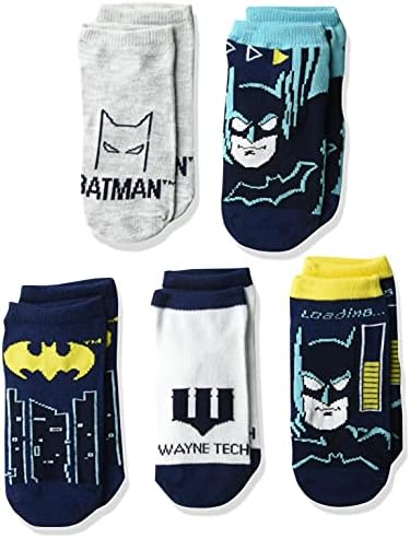 Бетмен Момчиња 5 Спакувајте Кратки Чорапи