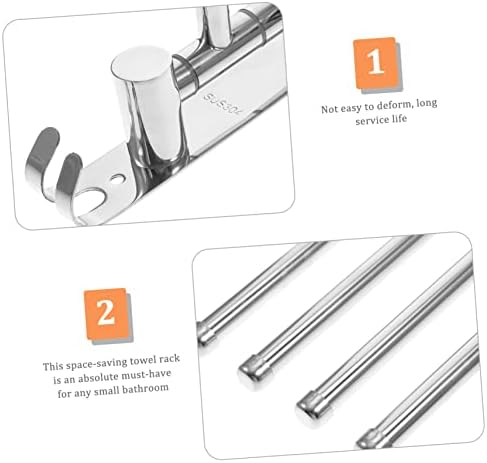 DOITOOL 4 Бар Решетката За Крпи Држач За Ѕидни Крпи Вртливата Решетка За Крпи За Бања Решетката За Бања Закачалката За Крпи За Мали