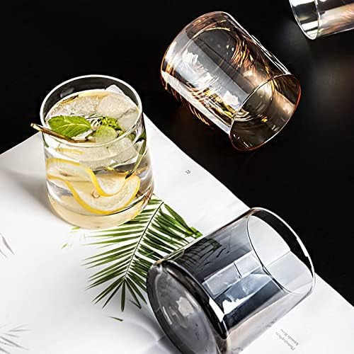 Стаклена чаша дома пиење чаши густо дното кристално гушкач виски стакло стакло одлично за ресторани, барови, забави за пиење очила