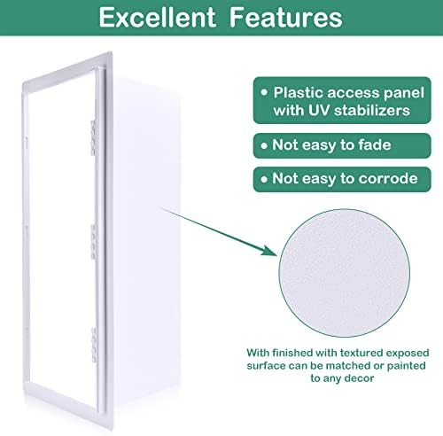 Пластична панел за пластика за Suteck за таванот со drywall 14 x 29 инчи засилен водовод на wallидот за пристап до вратите за отстранлив