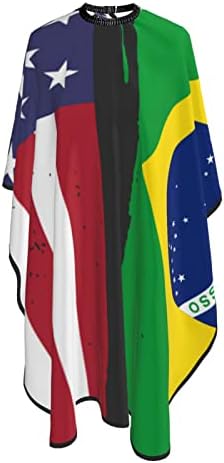 Сад Бразил Знаме Фризерски Салон Кејп За Стилист Коса Сечење Престилка Бербер Покритие За Клиенти Стил Професионални Дома Фризерски Боја
