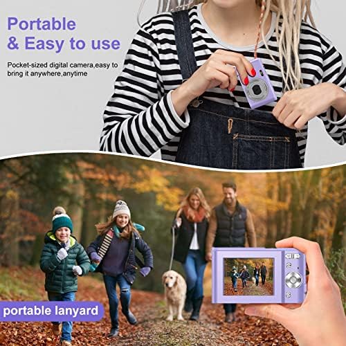 Дигитална камера за бебиња за деца тинејџери момчиња девојчиња возрасни, 1080p 48MP детска камера со 32 GB SD картичка, 2,4 '' Деца дигитална камера