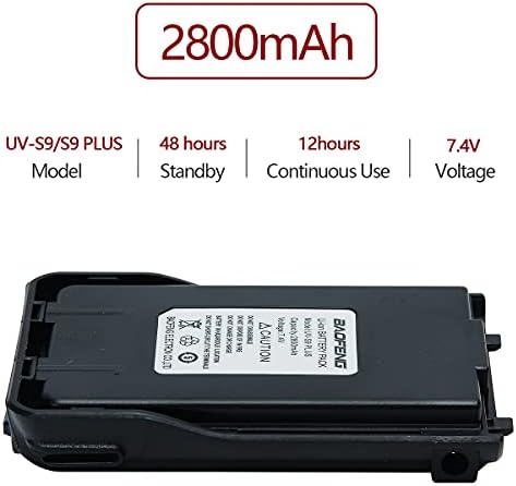 Baofeng 2pack UV-S9 2200 mah Оригинална батерија со USB кабли за полнење за UV-S9 UV-S9x3 UV-S9 плус ит