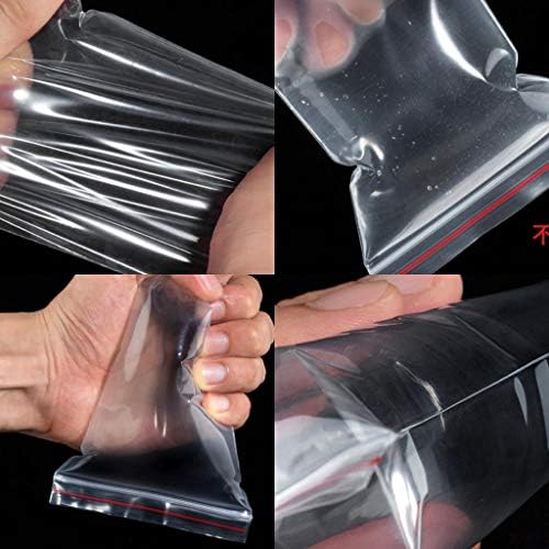 Мугиз 100 парчиња/Пакувајте Пластични Кеси За Заклучување Со Патент За Повторно Затворање Јасна Торба За Заклучување Со Поли Патент Складирање