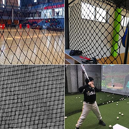 TNZMART Black Baseball Backstop Nets Baseball Practice Net Trable Sports Barrier Netting Net за бејзбол за бејзбол