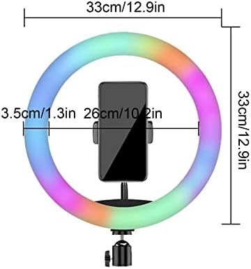 008001 RGB Фотографија Светло светло светло со двојна боја Температура на бојата LED рачно светло стапче видео во живо селфи