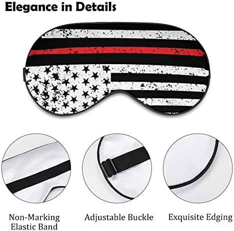 Американско знаме и тапан за слепи маска за спиење ноќно сенка на окото за прилагодување на окото со смешна графика за жени