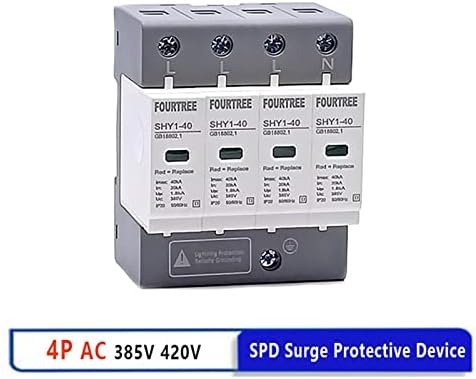 Gummy Surge Заштитен уред AC 3P+N 20 ~ 40Ka 30Ka ~ 60Ka 385V 420V House Moilning Arterser Arserter Now-напонски заштитник