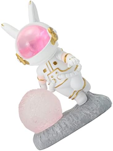 Tofficu Bunny Cloud Lamp Aspon Astaren Astrast Night Light Will Larm Spaceman Ruler Slanget Planet Tabletop Статуа Скулптура украс за спална соба