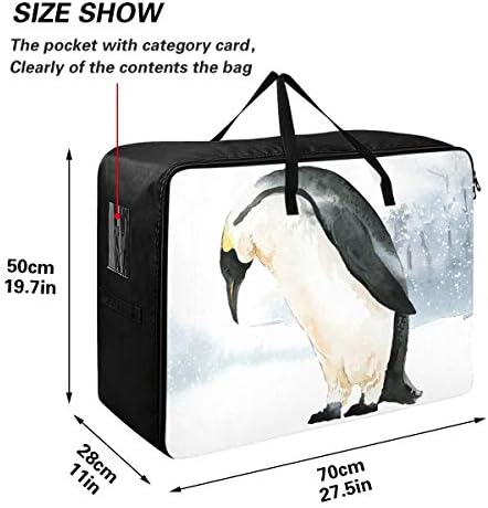 Торба за Складирање Облека Од емеливор Под Креветот За Ватенка-Торба За Организатори На Пингвин Со Голем Капацитет Со Патенти Декорација Корпа За Складирање За Ст?