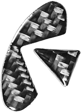 Налепница за воланот Suuonee, 2 парчиња јаглеродни влакна на налепници за налепници на воланот за воланот одговара за Infiniti Q50 Q60 2013