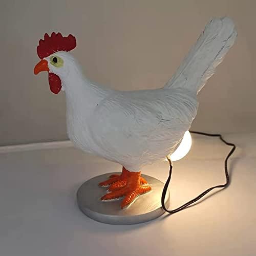 Gigawood 2023New ламба за пилешко јајце - ламба за маса на петел, 3Д LED ноќни светла, животно смола пилешко јајце јајце, светло, велигденска