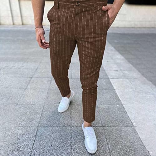 Мажите копче за патент затворање карирани пантолони со молив со цврста боја, обични џемпери во боја, редовни панталони панталони