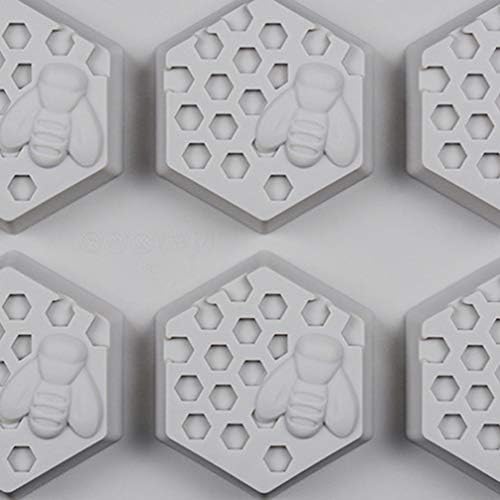 Хемотон силиконски калапи чоколади кекси 1 парчиња 6 решетки саќе рачно изработена 3Д храна одделение силиконски садови во
