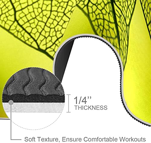 6мм Екстра густа јога мат, есенска лисја текстура во сончева светлина печати еко-пријателски вежби за вежбање душеци пилатес мат