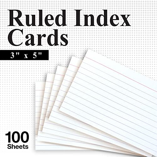 Базички 100 КТ. 3 x 5 управуваше со бел индекс картичка