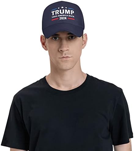 Трамп 2024 Земете Америка назад Возрасни бејзбол капа, женски голф капа, прилагодлив маж тато капа