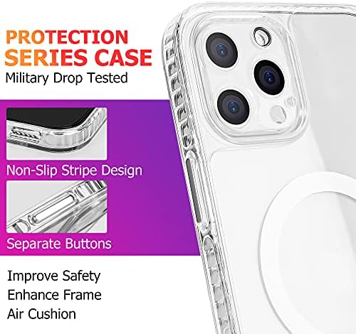 добо13 Јасен случај iPhone 12 Pro Пакет-Тенок magsafe iPhone 12 Pro Случај со Заштитник На Екранот &засилувач; Заштитник На Камерата-Направен Од АНТИ-Судир TPU &засилувач; Силен Полик