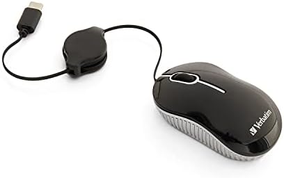 Дословно Жичен Оптички Компјутер Мини USB-C Глувчето-Приклучок &засилувач; Игра Кабел Патување Глувчето-Црна 70744