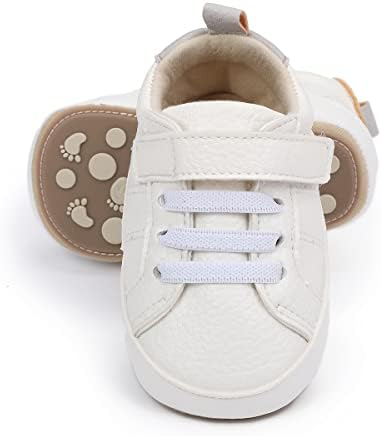 Cosankim бебешки момчиња девојчиња чевли чипка на пит -кожени патики за новороденчиња кои не се лизгаат гумени ѓон новородени лекари за деца први чевли за креветчиња з?