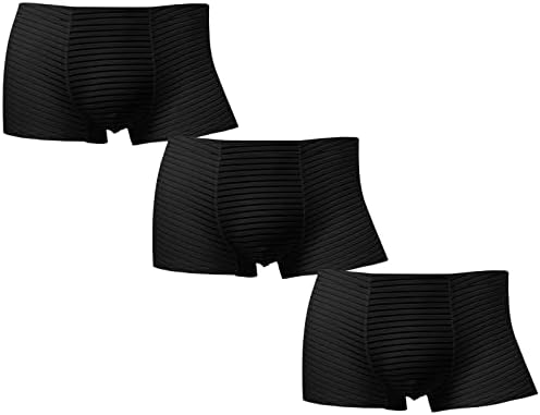Голема и висока долна облека за мажи мажи 3 парчиња секси кратко лето тенки про transparentирни подножја за мраз свила машки брифинзи