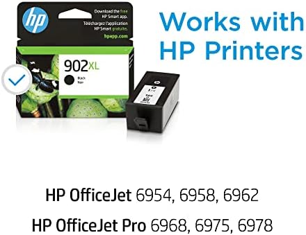 HP 902XL Црна Касета Со Мастило Со Висок принос | Работи Со Hp OfficeJet 6950, 6960 Серија, Hp OfficeJet Pro 6960, 6970 Серија | Подобни За Инстант