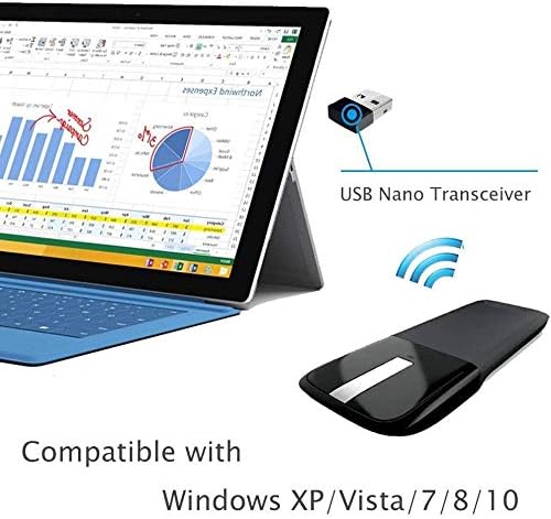 CNYUNSHIDA Безжичен Глушец СО USB Мини Преклопен Глушец 2.4 GHz Лак Оптички Допир Приемник Погоден За Компјутер Лаптоп MacBook