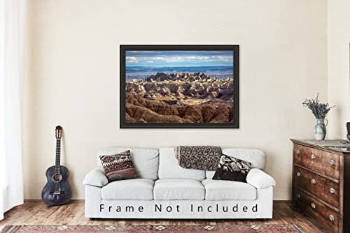 Пејзаж фотографија Печати слика на пајаци во Јужна Дакота Бадлендс Велики рамнини Wallидна уметност Западен декор 4x6 до 40x60