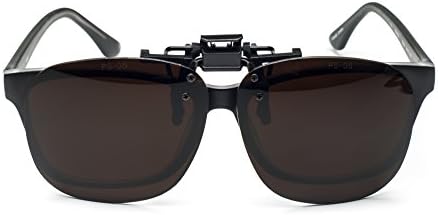Boroview Shade 5 кафеава леќа - Пластичен клип за ламби на очила за превртување
